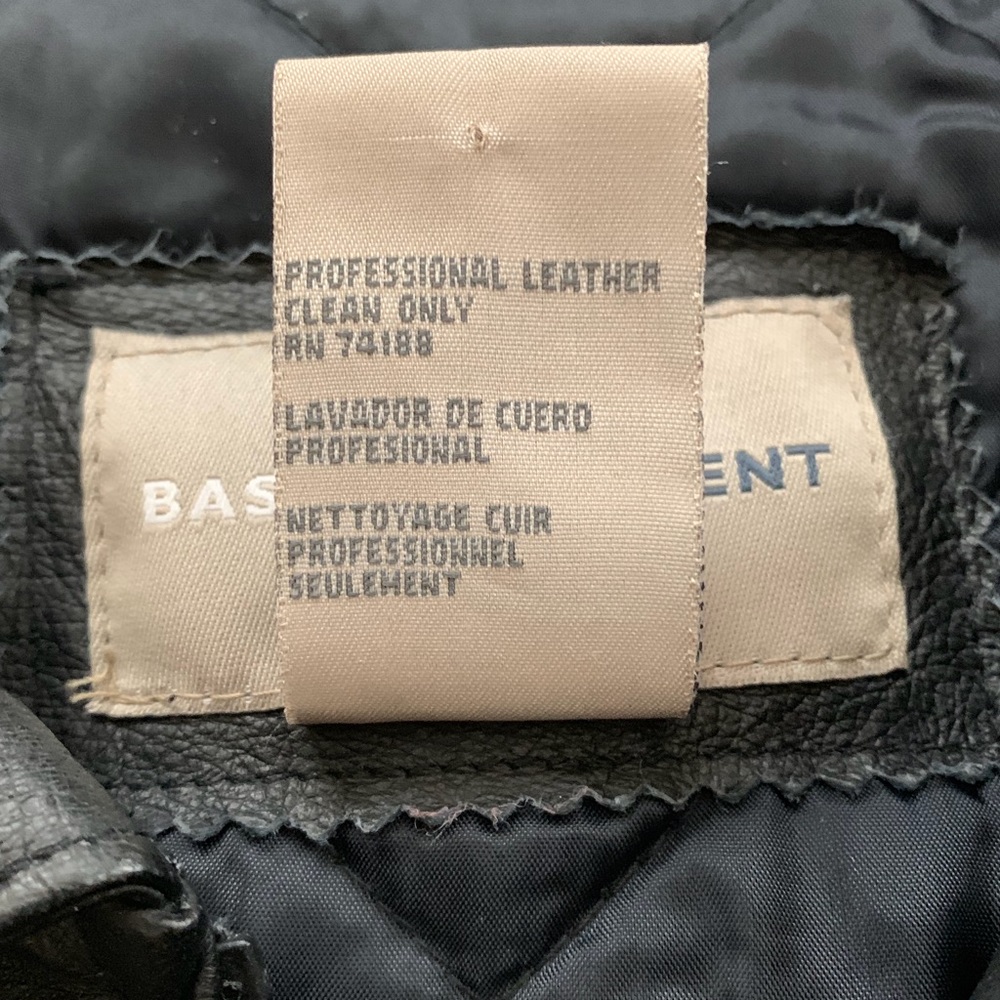 Leather Jacket Basic Equipment Size Small Black - image 7